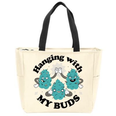 Hanging With My Buds Funny Marijuana Zip Tote Bag