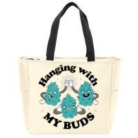 Hanging With My Buds Funny Marijuana Zip Tote Bag