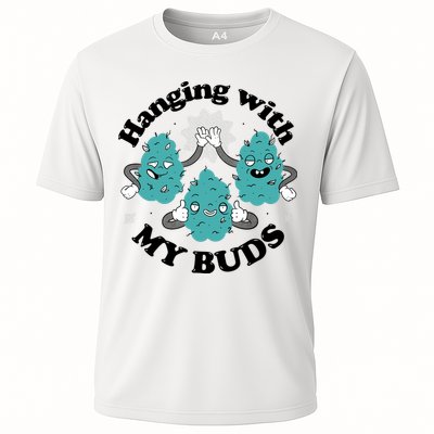 Hanging With My Buds Funny Marijuana Performance Shirt