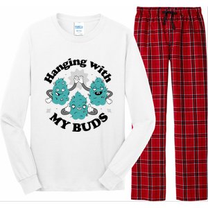 Hanging With My Buds Funny Marijuana Long Sleeve Pajama Set