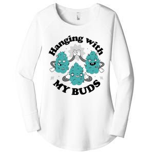 Hanging With My Buds Funny Marijuana Women's Perfect Tri Tunic Long Sleeve Shirt