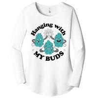 Hanging With My Buds Funny Marijuana Women's Perfect Tri Tunic Long Sleeve Shirt