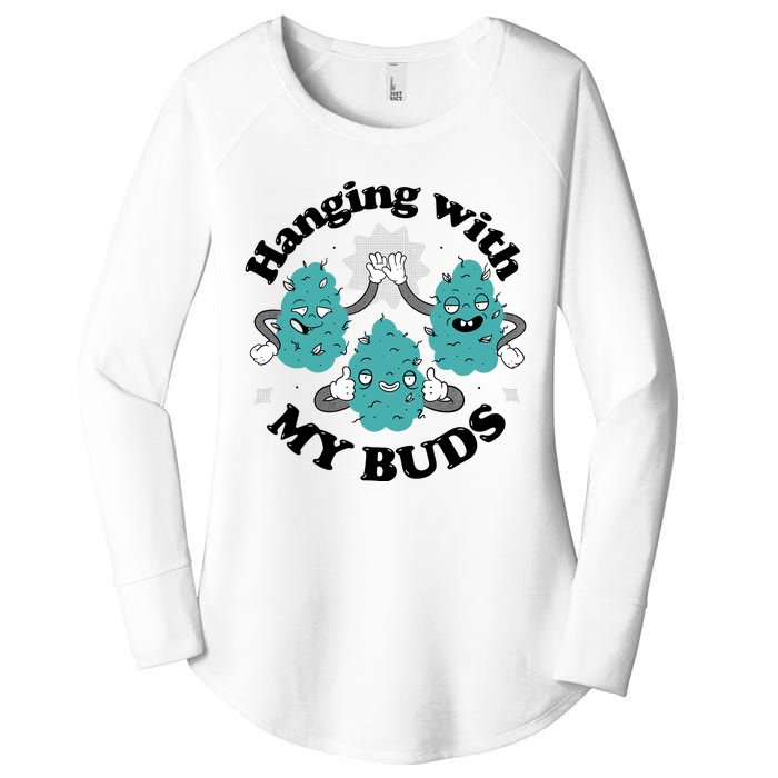 Hanging With My Buds Funny Marijuana Women's Perfect Tri Tunic Long Sleeve Shirt