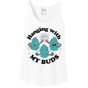 Hanging With My Buds Funny Marijuana Ladies Essential Tank