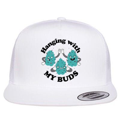 Hanging With My Buds Funny Marijuana Flatbill Hat
