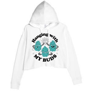 Hanging With My Buds Funny Marijuana Crop Fleece Hoodie