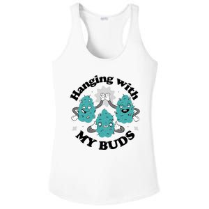 Hanging With My Buds Funny Marijuana Ladies PosiCharge Competitor Racerback Tank