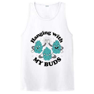 Hanging With My Buds Funny Marijuana PosiCharge Competitor Tank