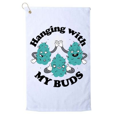 Hanging With My Buds Funny Marijuana Golf Towel
