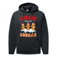 Hangin With My Cookies Gingerbread Christmas Teacher Performance Fleece Hoodie