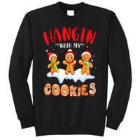 Hangin With My Cookies Gingerbread Christmas Teacher Sweatshirt