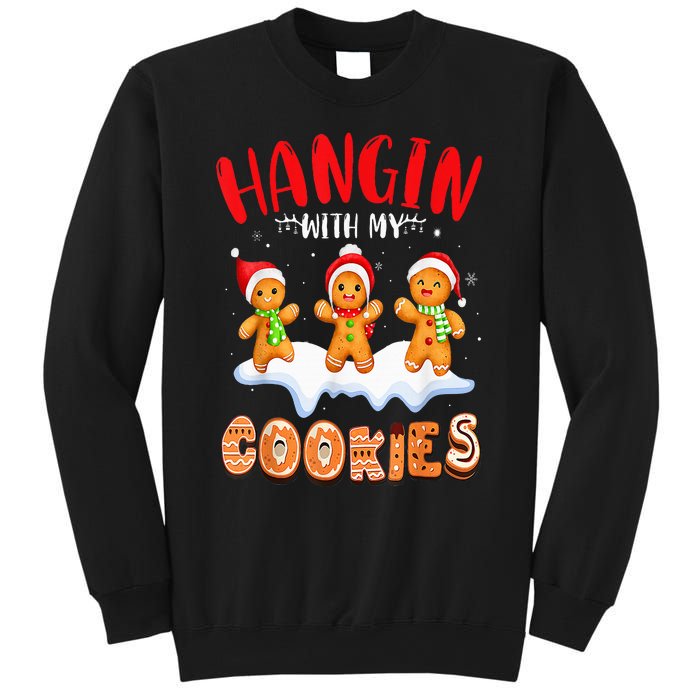 Hangin With My Cookies Gingerbread Christmas Teacher Sweatshirt