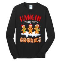 Hangin With My Cookies Gingerbread Christmas Teacher Tall Long Sleeve T-Shirt