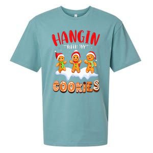 Hangin With My Cookies Gingerbread Christmas Teacher Sueded Cloud Jersey T-Shirt