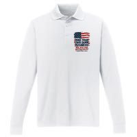 Harris Walz Mind Your Own Damn Business WeRe Not Going Back Performance Long Sleeve Polo