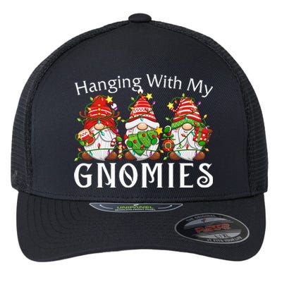 Hanging With My Gnomies Family Christmas Pajamas Flexfit Unipanel Trucker Cap