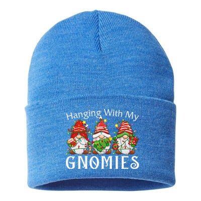 Hanging With My Gnomies Family Christmas Pajamas Sustainable Knit Beanie