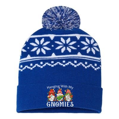 Hanging With My Gnomies Family Christmas Pajamas USA-Made Snowflake Beanie