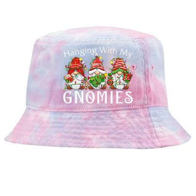 Hanging With My Gnomies Family Christmas Pajamas Tie-Dyed Bucket Hat