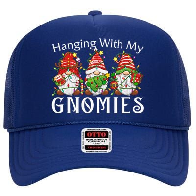 Hanging With My Gnomies Family Christmas Pajamas High Crown Mesh Back Trucker Hat