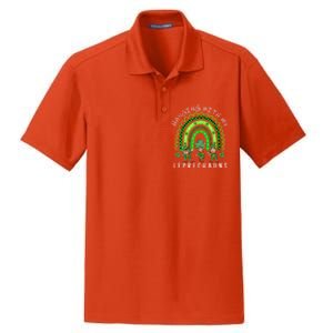 Hanging With My Leprechauns Patrick's Day Shamrock Rainbow Gift Dry Zone Grid Polo