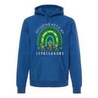 Hanging With My Leprechauns Patrick's Day Shamrock Rainbow Gift Premium Hoodie