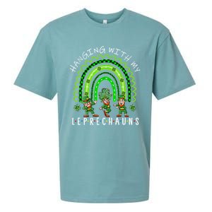 Hanging With My Leprechauns Patrick's Day Shamrock Rainbow Gift Sueded Cloud Jersey T-Shirt