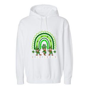 Hanging With My Leprechauns Patrick's Day Shamrock Rainbow Gift Garment-Dyed Fleece Hoodie