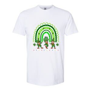 Hanging With My Leprechauns Patrick's Day Shamrock Rainbow Gift Softstyle CVC T-Shirt