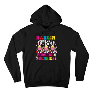 Hangin' With My Bowling Bunnies Three Cute Bunny Eggs Player Hoodie