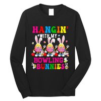 Hangin' With My Bowling Bunnies Three Cute Bunny Eggs Player Long Sleeve Shirt