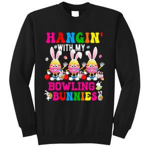 Hangin' With My Bowling Bunnies Three Cute Bunny Eggs Player Sweatshirt