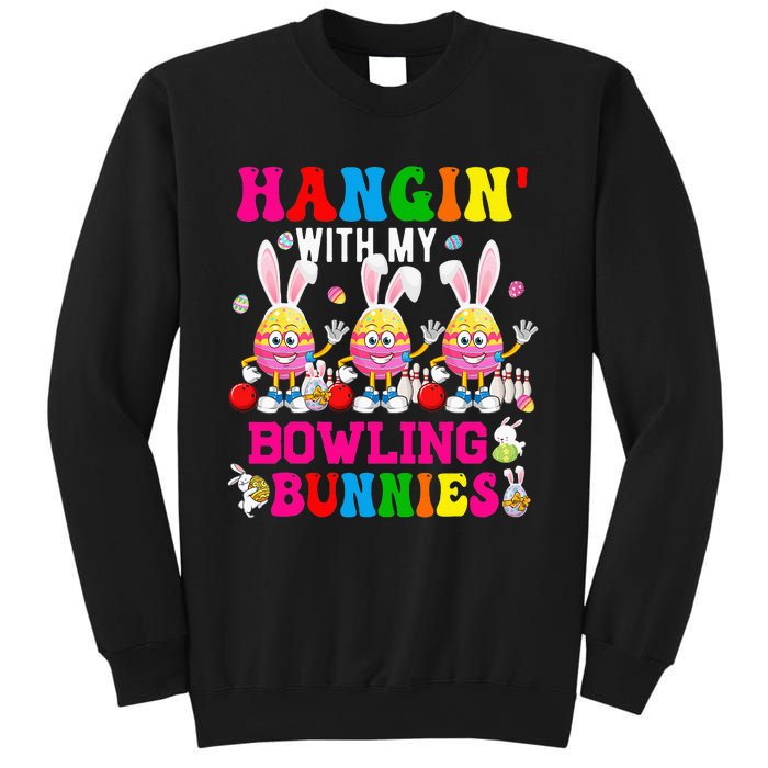 Hangin' With My Bowling Bunnies Three Cute Bunny Eggs Player Sweatshirt