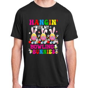 Hangin' With My Bowling Bunnies Three Cute Bunny Eggs Player Adult ChromaSoft Performance T-Shirt