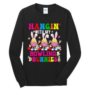 Hangin' With My Bowling Bunnies Three Cute Bunny Eggs Player Tall Long Sleeve T-Shirt