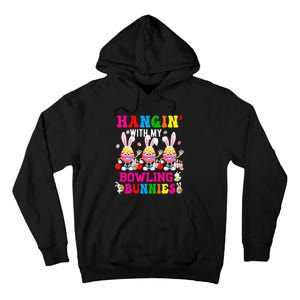 Hangin' With My Bowling Bunnies Three Cute Bunny Eggs Player Tall Hoodie