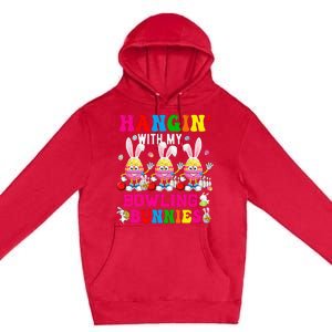 Hangin' With My Bowling Bunnies Three Cute Bunny Eggs Player Premium Pullover Hoodie