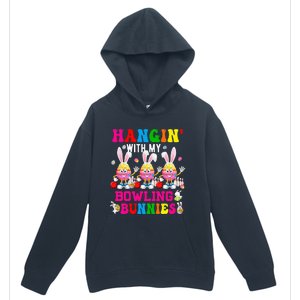 Hangin' With My Bowling Bunnies Three Cute Bunny Eggs Player Urban Pullover Hoodie