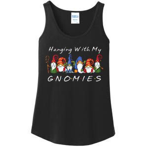 Hanging With My Gnomies Funny Gnome Friend Christmas  Ladies Essential Tank