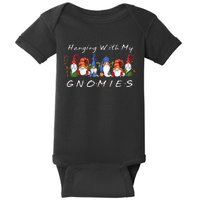 Hanging With My Gnomies Funny Gnome Friend Christmas  Baby Bodysuit