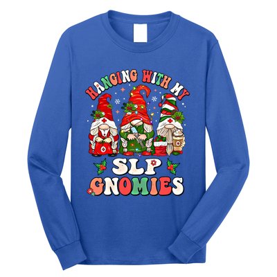 Hanging With My Slp Gnomies Cute Christmas Speech Therapist Gift Long Sleeve Shirt