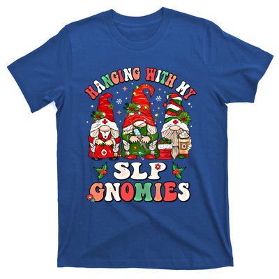 Hanging With My Slp Gnomies Cute Christmas Speech Therapist Gift T-Shirt