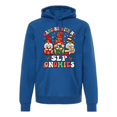 Hanging With My Slp Gnomies Cute Christmas Speech Therapist Gift Premium Hoodie