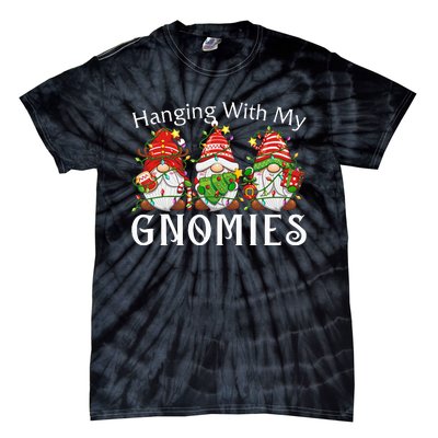 Hanging With My Gnomies Family Christmas Pajamas Tie-Dye T-Shirt