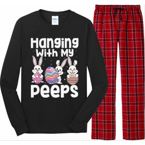 Hanging With My Peeps Happy Easter Bunny Long Sleeve Pajama Set