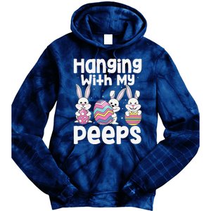 Hanging With My Peeps Happy Easter Bunny Tie Dye Hoodie