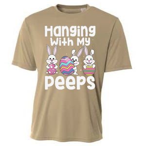 Hanging With My Peeps Happy Easter Bunny Cooling Performance Crew T-Shirt