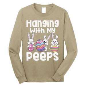 Hanging With My Peeps Happy Easter Bunny Long Sleeve Shirt