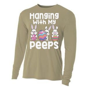 Hanging With My Peeps Happy Easter Bunny Cooling Performance Long Sleeve Crew