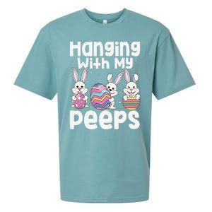 Hanging With My Peeps Happy Easter Bunny Sueded Cloud Jersey T-Shirt